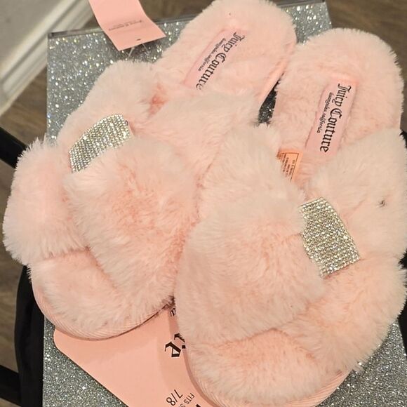 Juicy Couture Hazelle 2 Rhinestone Bow Slippers - Picture 8 of 8